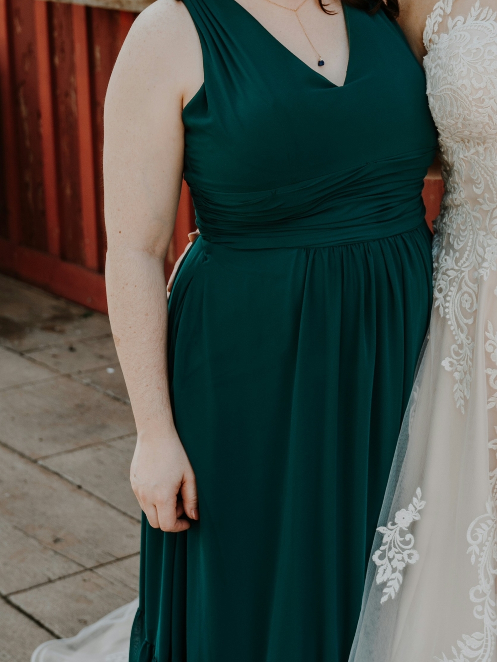 Morilee Emerald Green Bridesmaid Dress Long Chiffon A-Line Gown XL 16